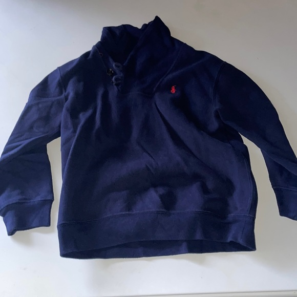 Ralph Lauren size 5 sweater navy blue with a red polo sign - Picture 1 of 4